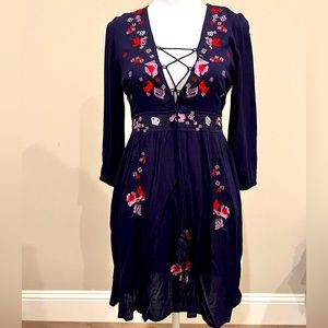 Boho embroidered dress